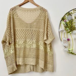 Moth Anthropologie Lace & Crochet Top